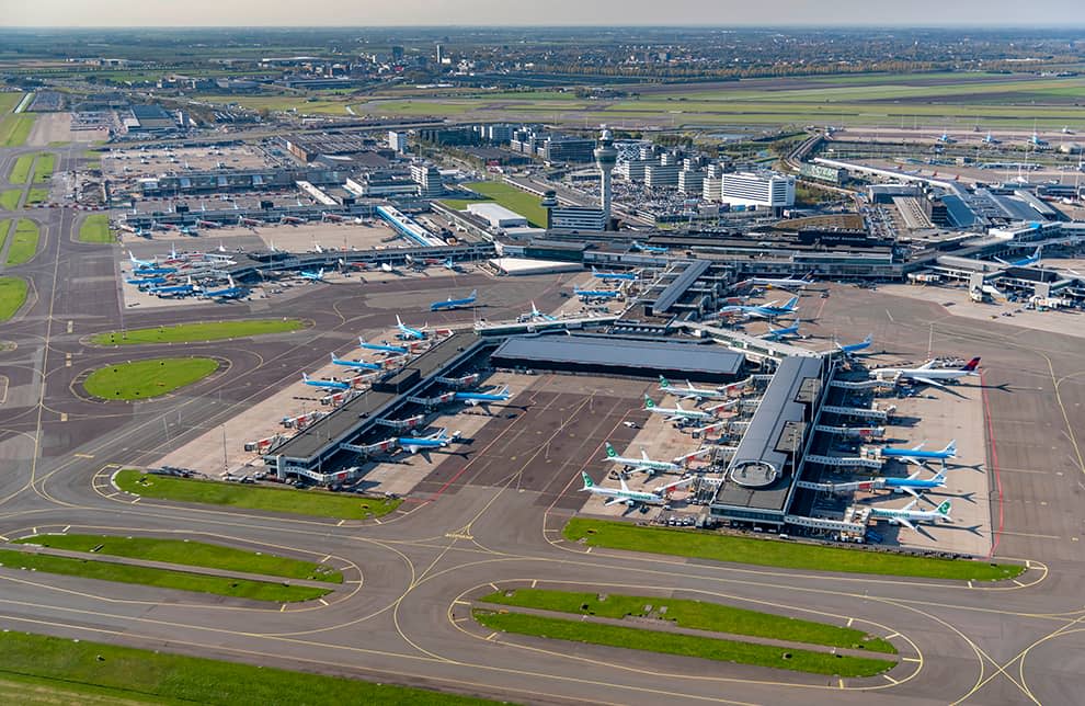 Pier D at Schiphol where the research lab for ultrafine particles has been opened